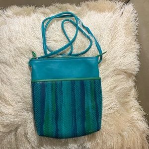 ili New York Leather and Snakeskin Crossbody Bag